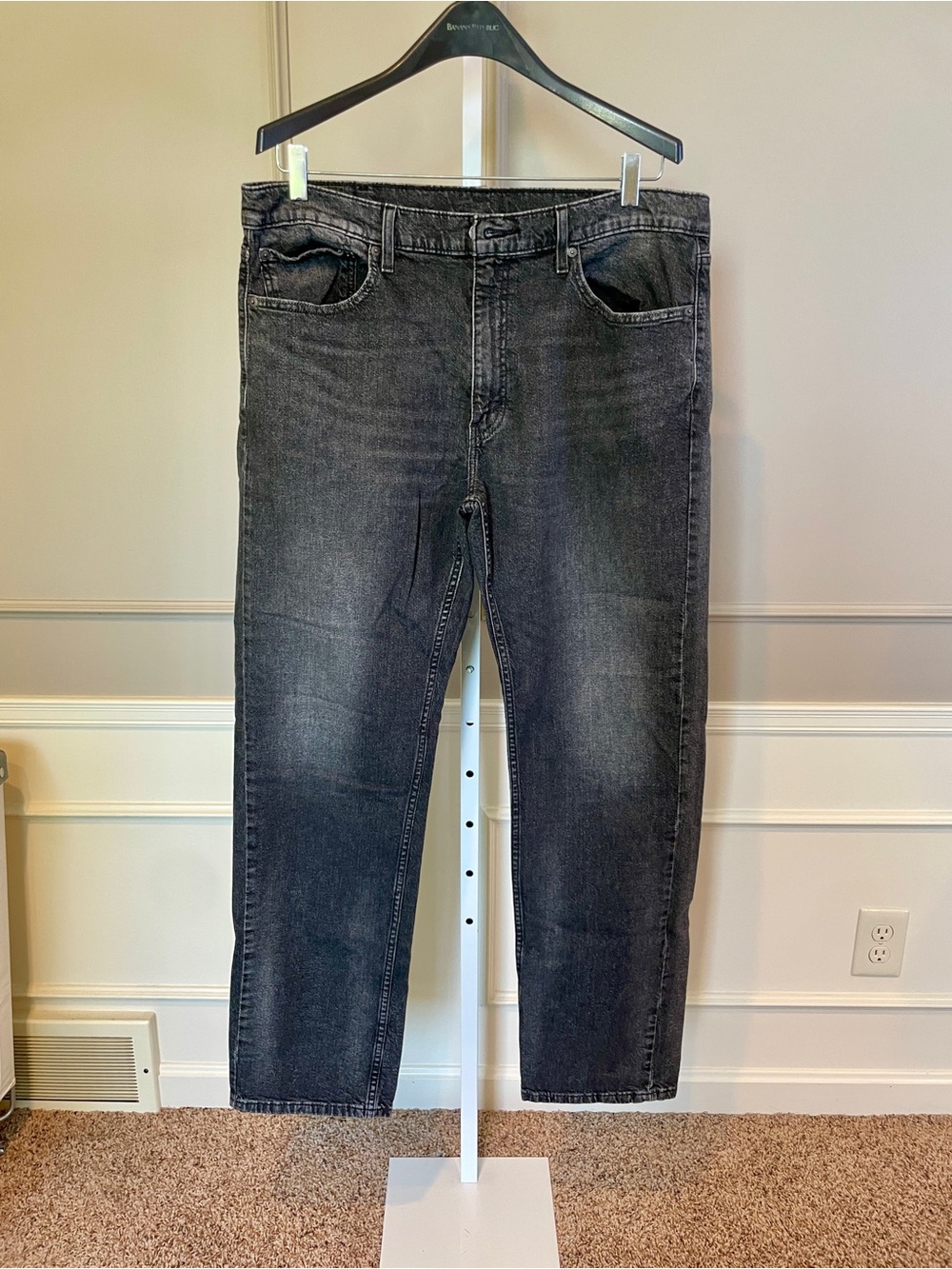 Levi's 559 Relaxed Straight Black Jeans 38x34 Mens Denim Straight Leg